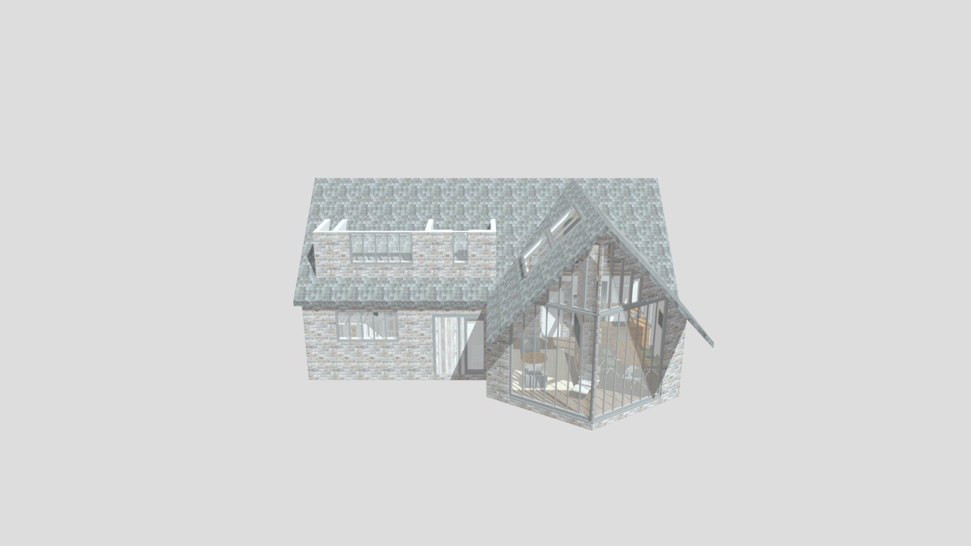 large modern house furnished — Sketchfab embed 3D viewer