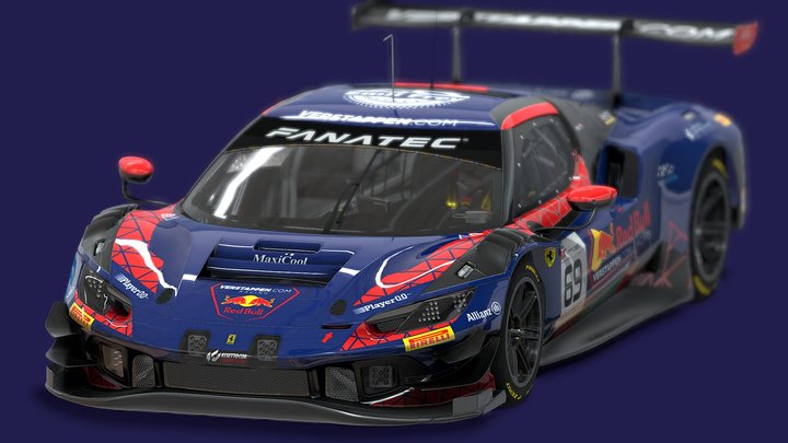2025 Ferrari 296 GT3 Verstappen Racing – Gratis 3D-model STL