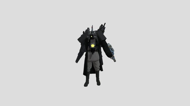 broken infected titan cameraman 3D Model