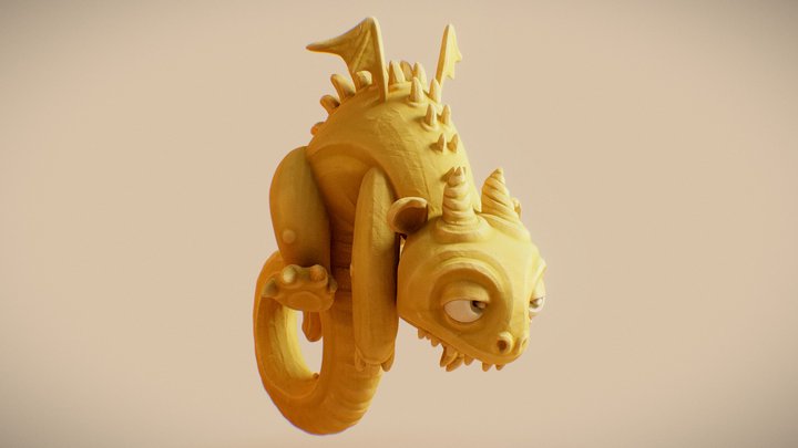 Sculpt january day #26 - Dragon 3D Model