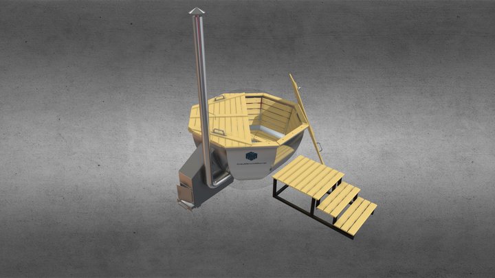 Банный Чан (с боковой печью) / Bath vat 3D Model