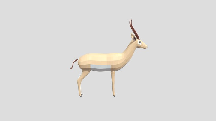 Gazelle Smooth 3D Model