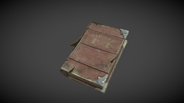 Stylized Old Book 3D Model
