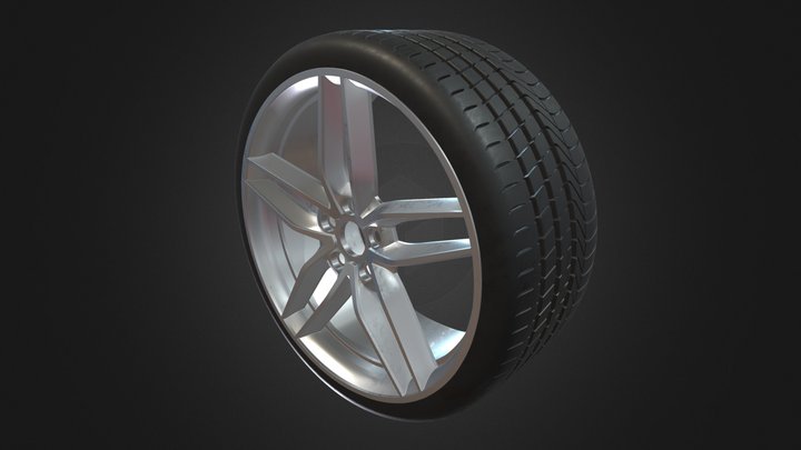 Wheel and Tire - 3D Model - Audi R8 Wheel 3D Model
