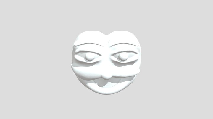 Smiling Critter Face 3D Model