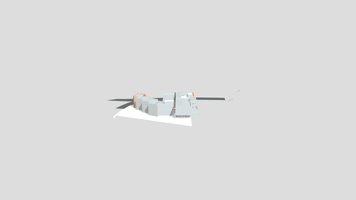 HOTEL E CENTRO COMERCIAL 3D Model