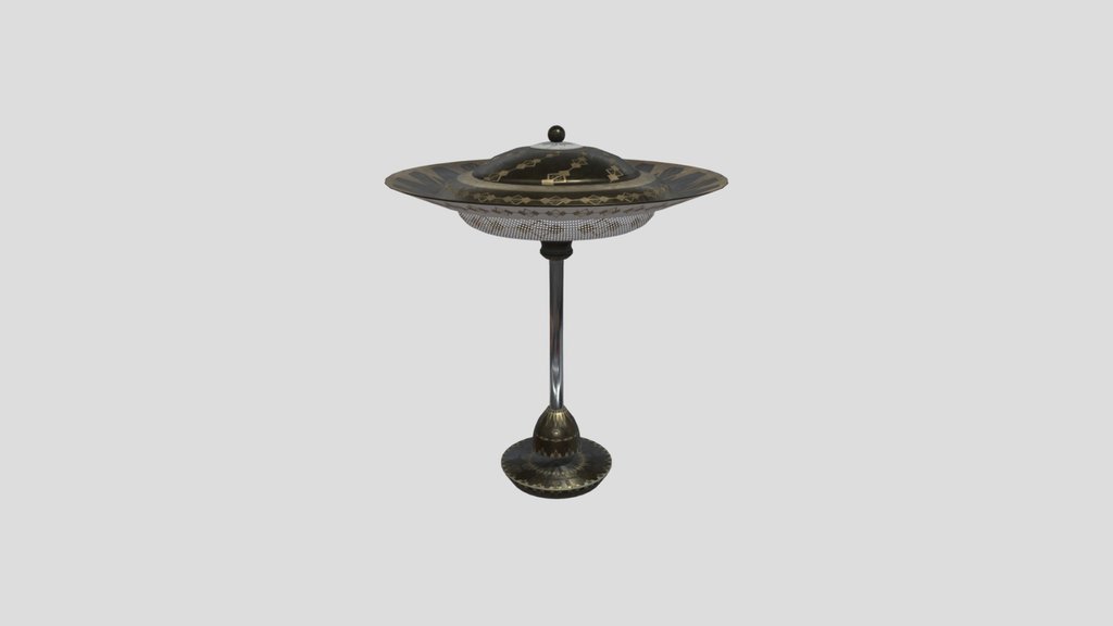 Ascending Deco Saucer Table Lamp Black