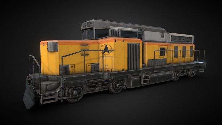 Locomotive 2296 3D Model
