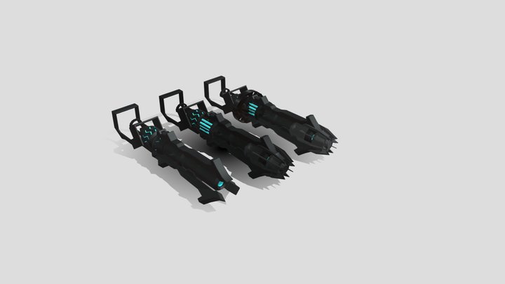 All BRS cannons 3D Model