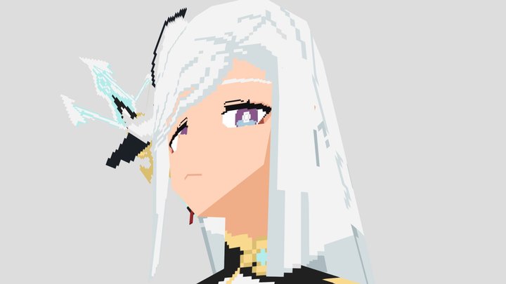 LowPoy Shenhe (Genshin Impact) 3D Model