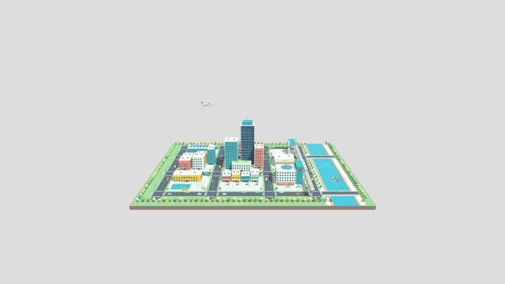 City Low Poly 3D model