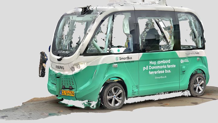 Autonomous bus in Aalborg 3D Model