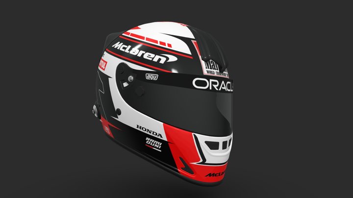Motorcycle helmet - racing helmet 3D Model