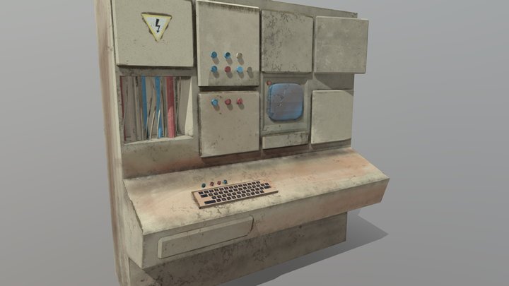 Oldschool control panel 3D Model