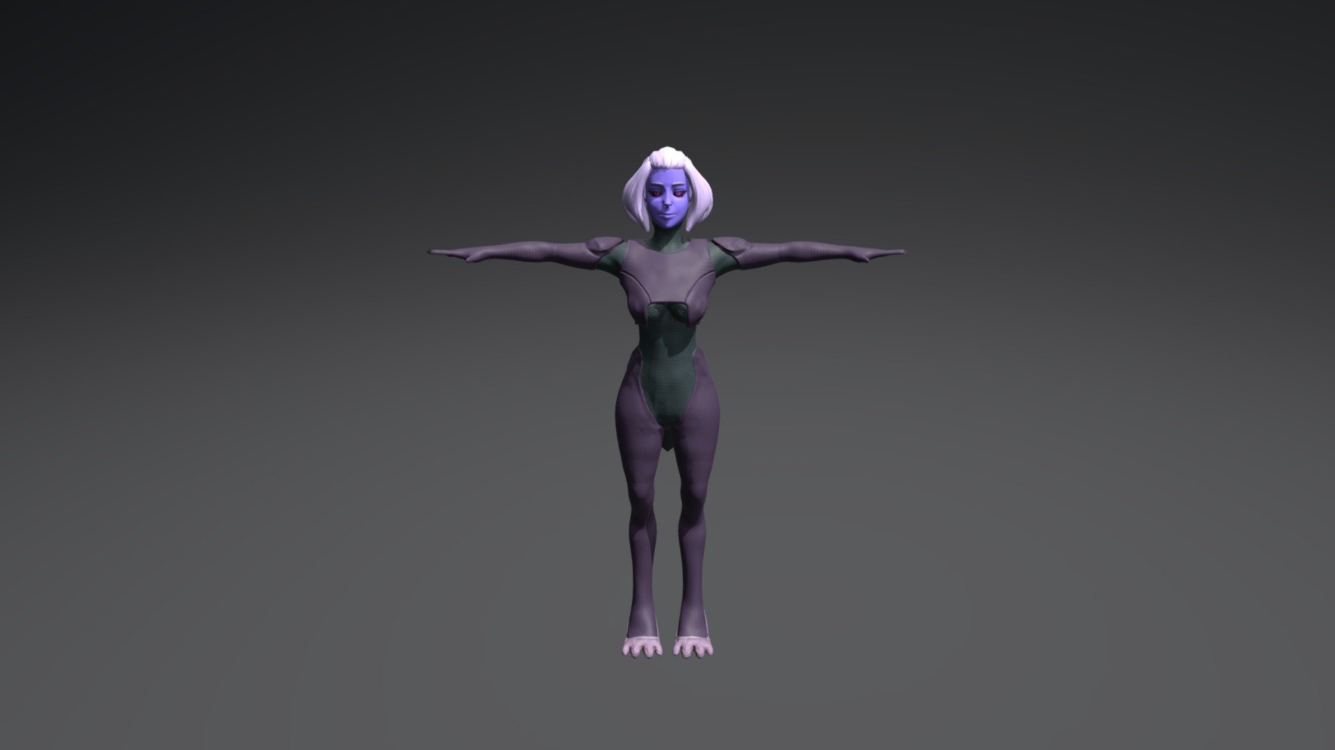 Blue Alien - 3D model by G4rd [b2eb83f] - Sketchfab