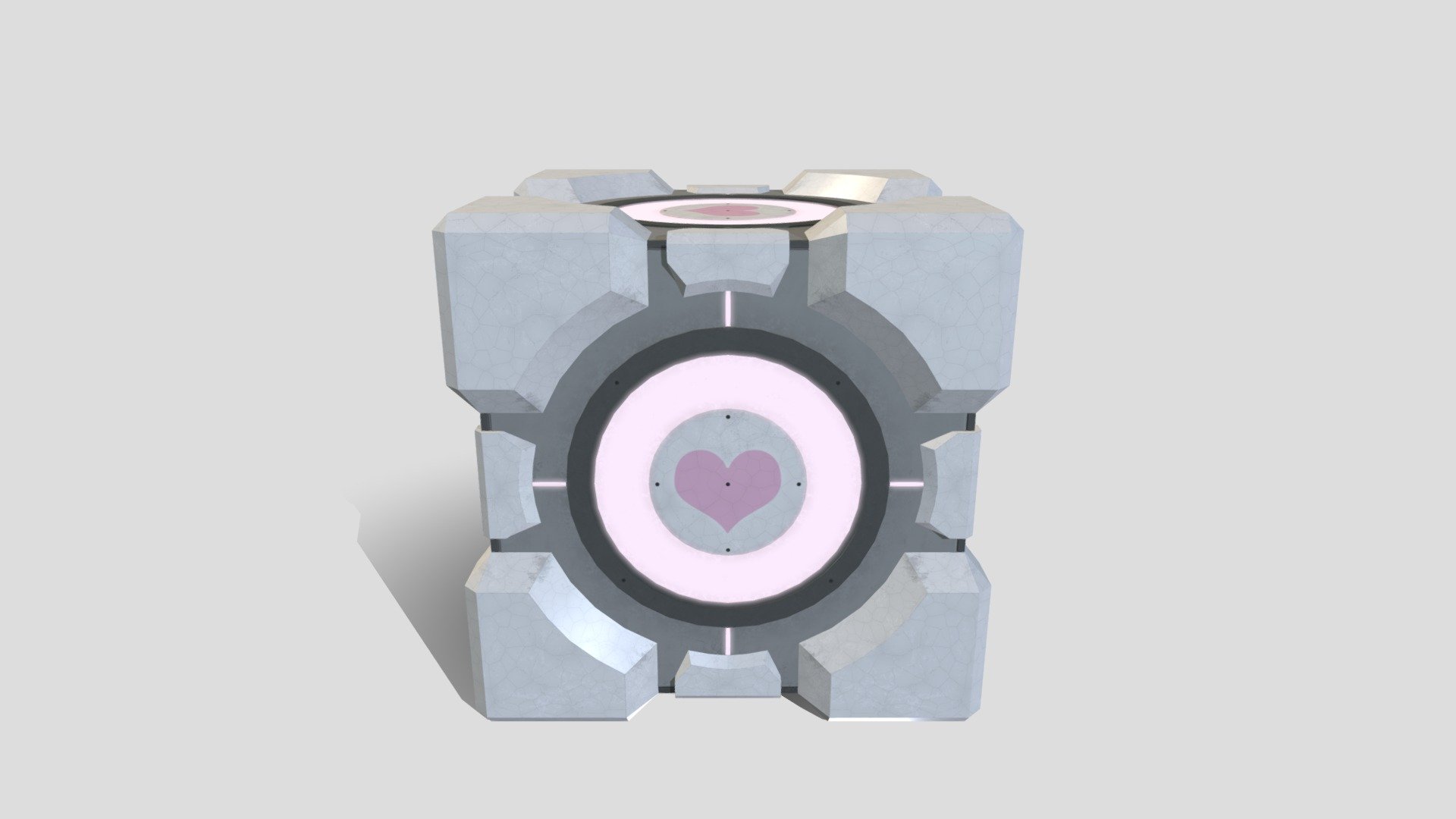 Companion Cube - Portal 2 version - Download Free 3D model by rippomadness  (@rippomadness) [b2ec84f]