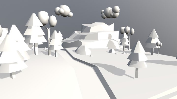 Lowpoly Mountains 3D Model