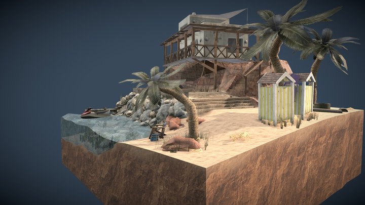 DAE Diorama - By The Ocean 3D Model
