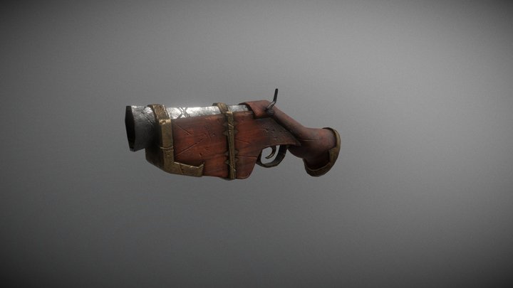 Old Stylized Weapon 3D Model