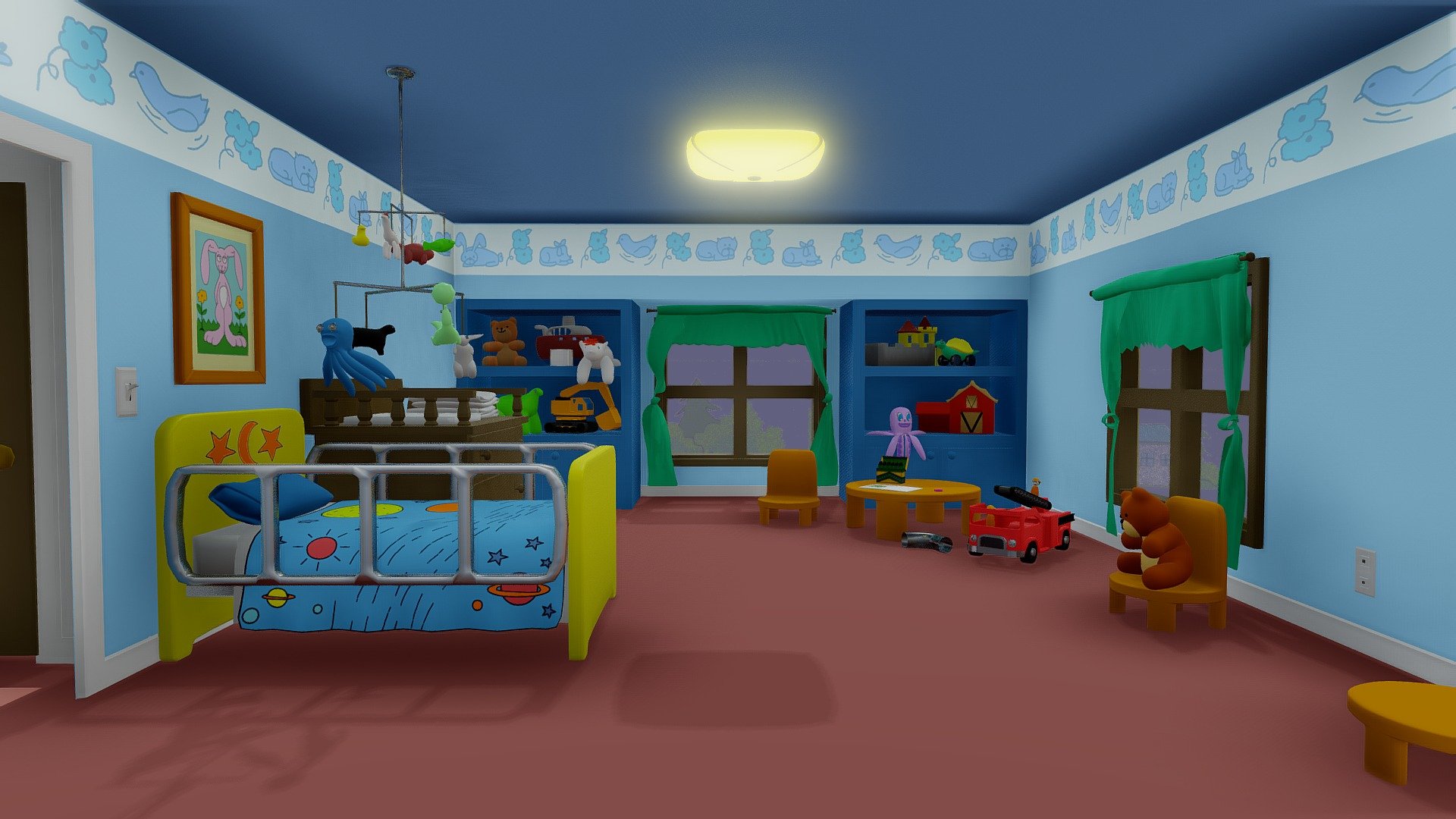 Stewie S Bedroom Download Free 3d Model By Meeww [b2f26de] Sketchfab