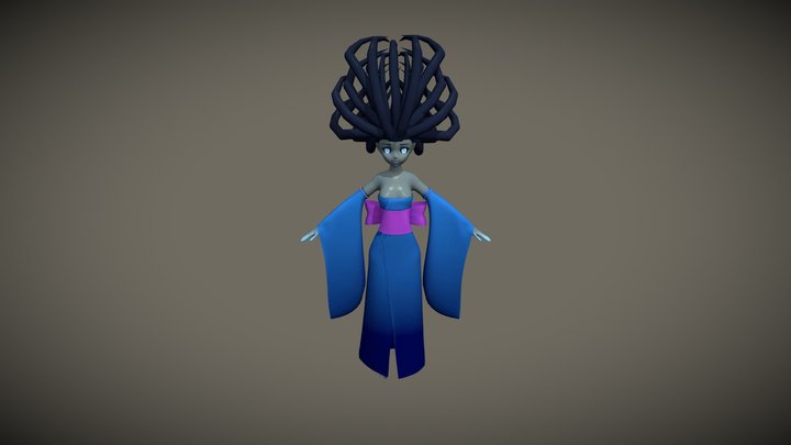 Anime Yurei Ghost 3D Model