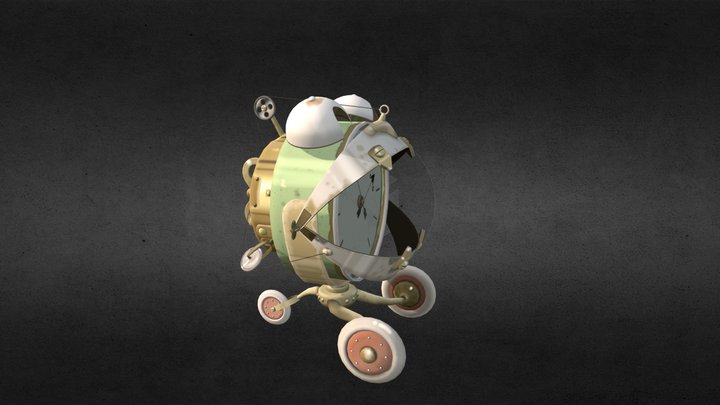 Steampunk Clock Bot. 3D Model