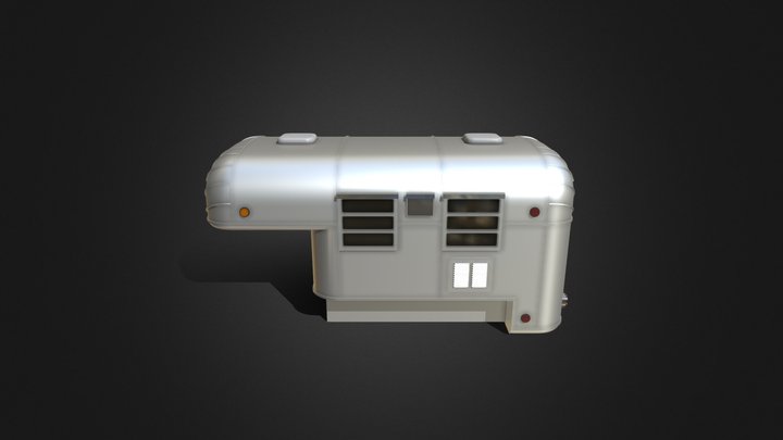 Vintage Truck Camper 3D Model