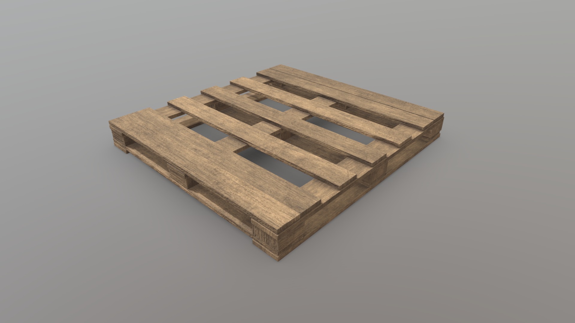 3D model Pallet - This is a 3D model of the Pallet. The 3D model is about a wooden box with a hole in it.