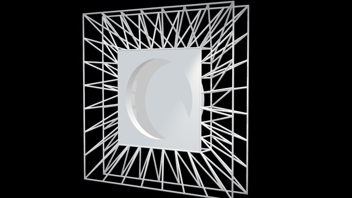 ARTwork Frame for 2" Diameter Plexiglas canvas 3D Model