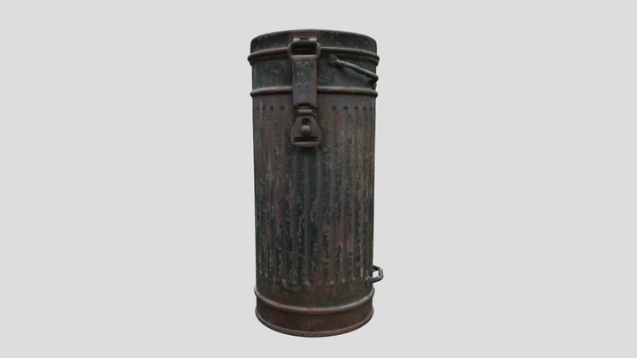 german gas mask canister ww2 3D Model