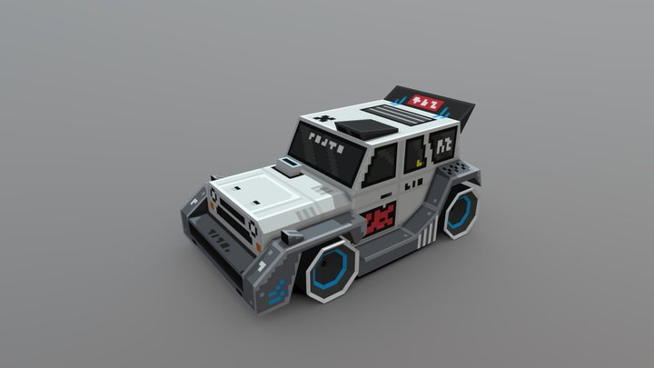 Cyberpunk UAZ-469 3D Model