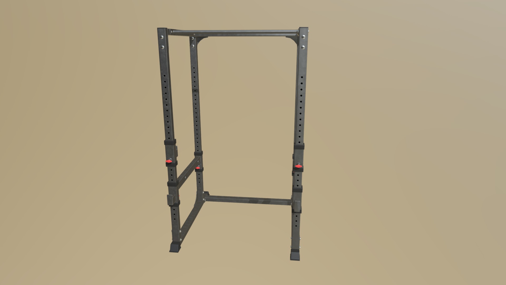 3D model Power rack - This is a 3D model of the Power rack. The 3D model is about a black and silver metal object.