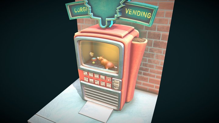 Corgi Vending Machine 3D Model