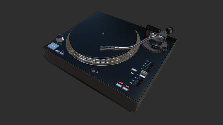 Turntable Vinly Record Player 3D Model