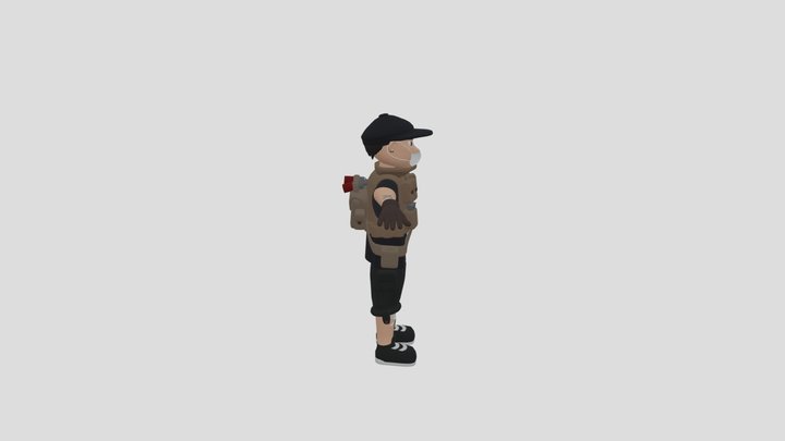 post-apocalyptic character 3D Model