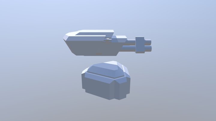 Gattling Turret WIP 3D Model