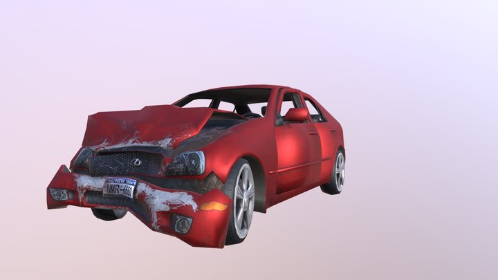 Lexus Is300 From No More Hell Room Crashed 3D Model