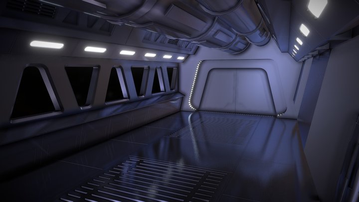 Imperial Ship Corridor 3D Model