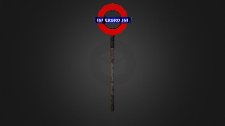 Underground Sign 3D Model
