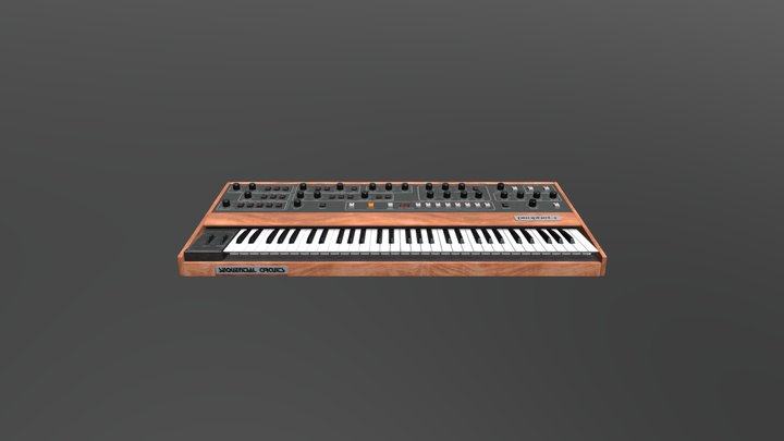 Prophet 5 Sequential Circuits Synthesizer 3D Model