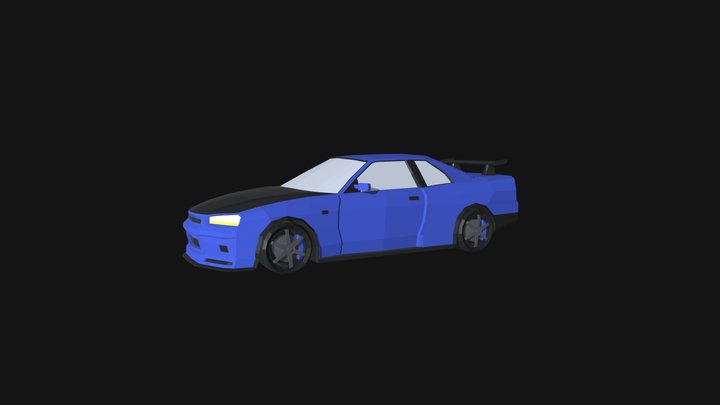 Low Poly Car 3D Model