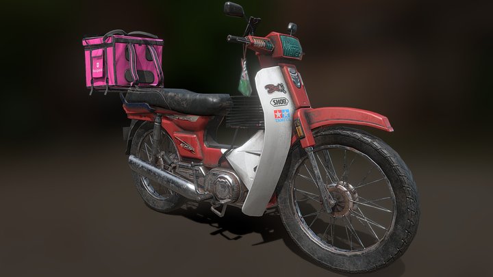 Food Delivery Bike 3D Model