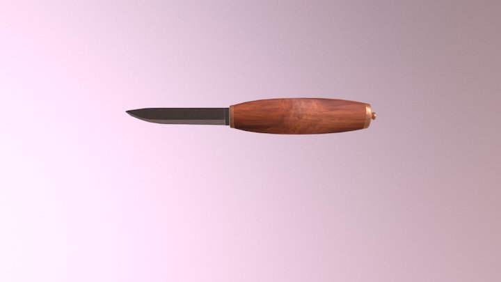 hunting knife uv mapped 3D Model