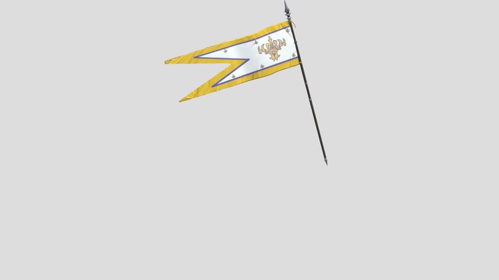 Jeanne'd Arc Flag 3D Model