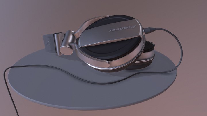 HDJ-1500 Pioneer Headphones Model/Maya 3D Model