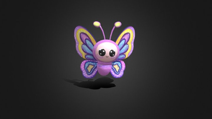 Animated Kawaii Butterfly – Cute Model in FBX 3D Model