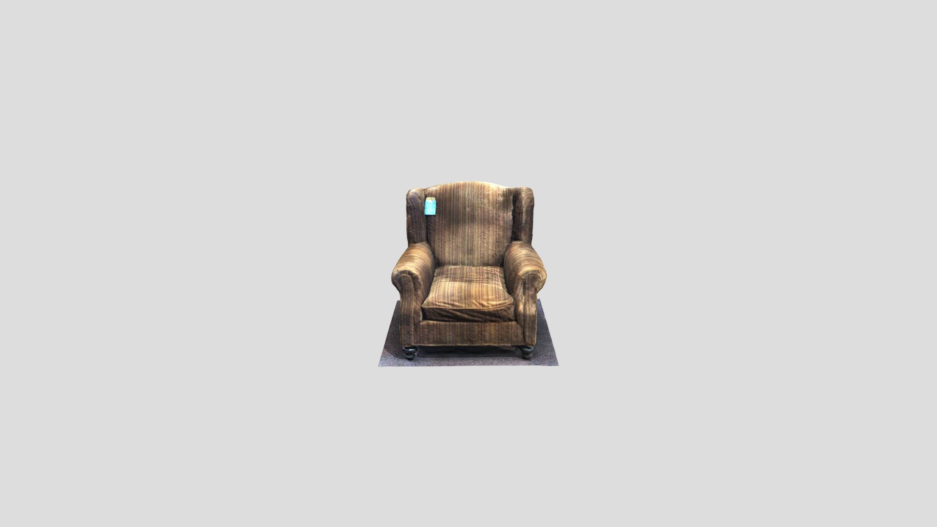 Brown Stuffed Comfy Chair Scan