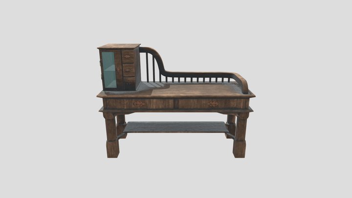 Arts and Crafts Desk 3D Model