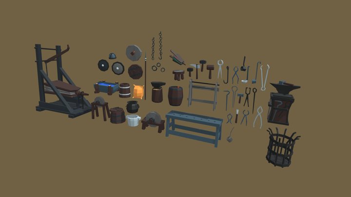 Forge Parts 3D Model