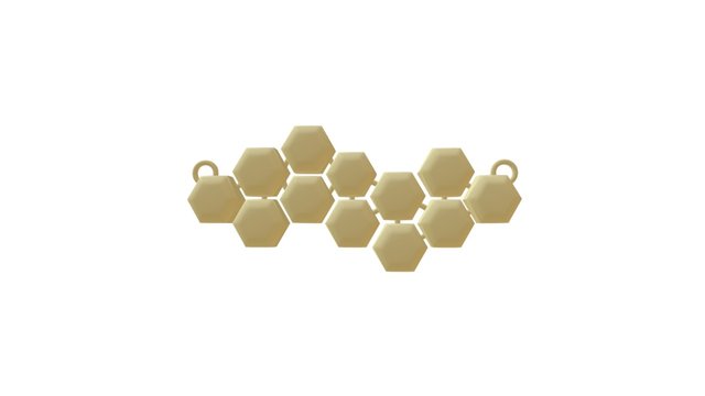 Faceted Honeycomb Pendant 3D Model